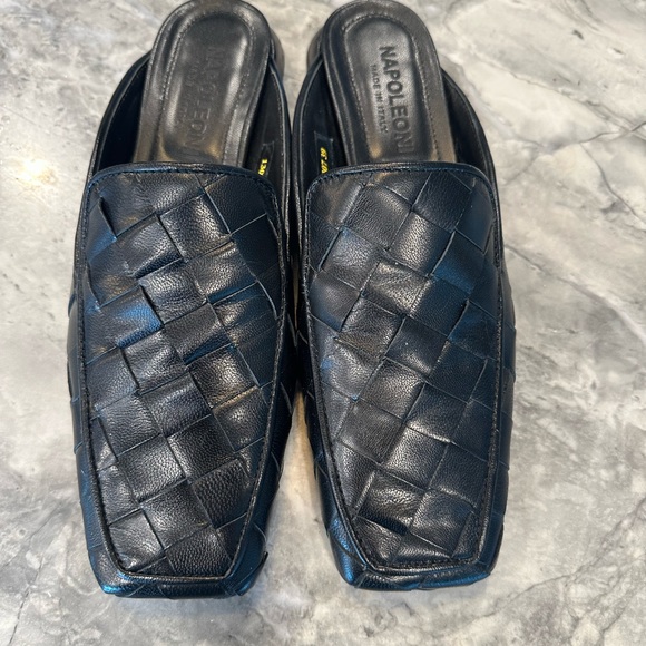 Napoleoni woven black slides - Picture 1 of 6